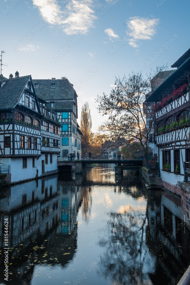 Naklejka premium Traditional half timbered houses of Petite France.