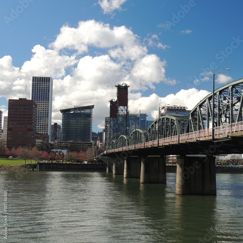 Bridge Accross Willamette River Portland Oregon © elden