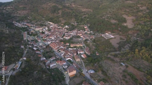 Baños de Montemayor ( Extremadura) desde el aire photo