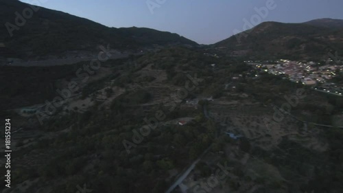 Baños de Montemayor (Cáceres, Extremadura) desde el aire. Video aereo photo