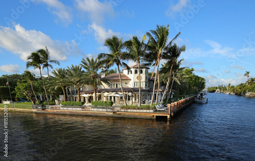 Exquisite waterfront home on the Intracoastal Waterway in Fort Lauderdale, Florida, USA. © Jillian Cain