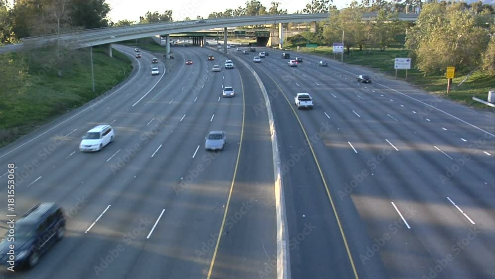 Cars on California freeway, wide Cars on California freeway, wide