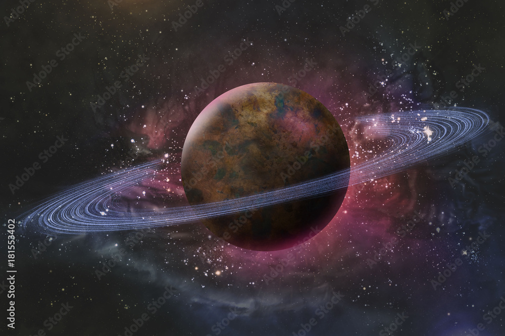 Naklejka premium Planeta Saturn Galaxy