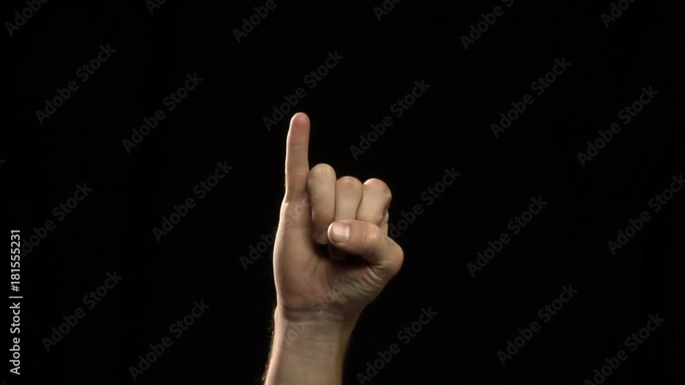 American sign language alphabet, close up American sign language alphabet, close up