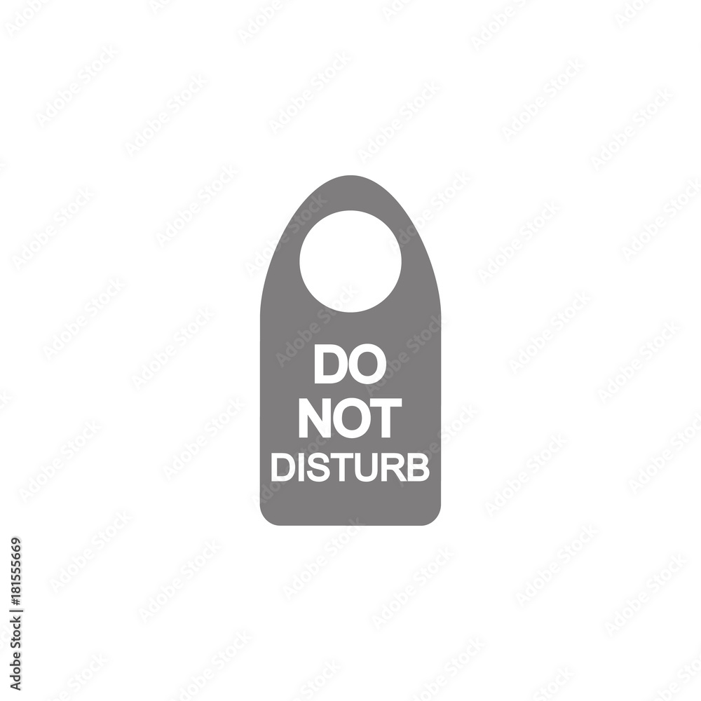 Naklejka premium Do not disturb vector sign icon. Web element. Premium quality graphic design. Signs symbols collection, simple icon for websites, web design, mobile app, info graphics