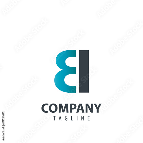 Initial Letter BI Design Logo