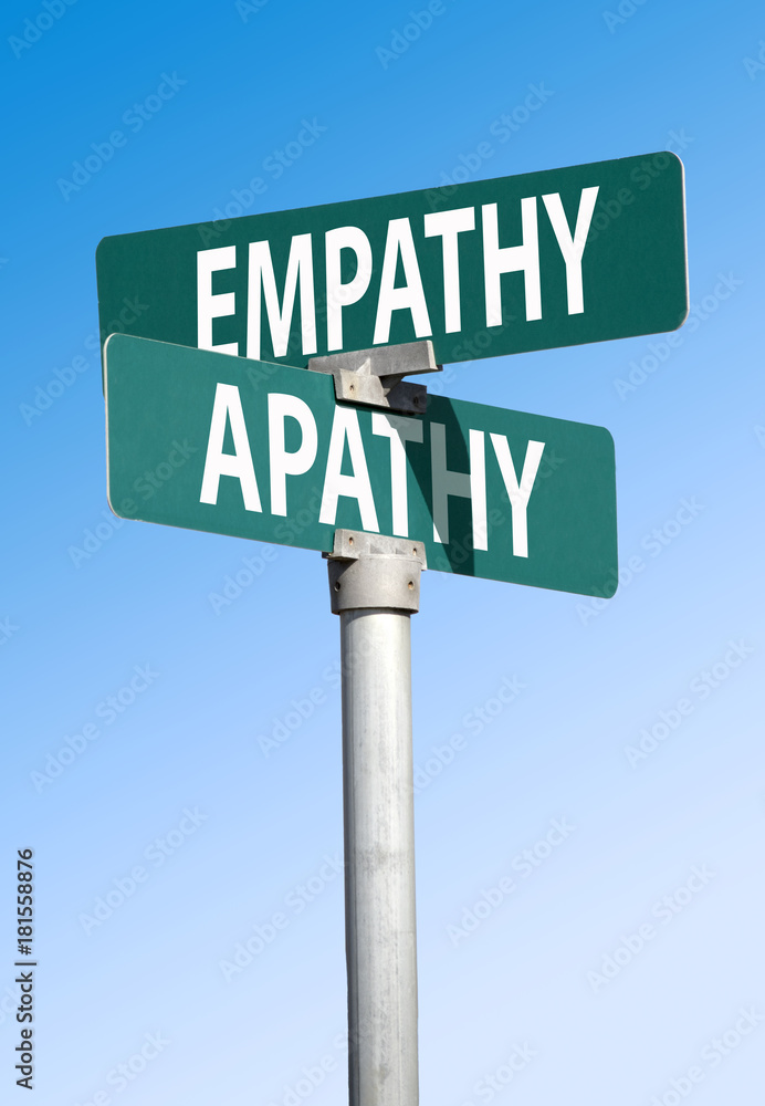Fototapeta premium empathy and apathy sign