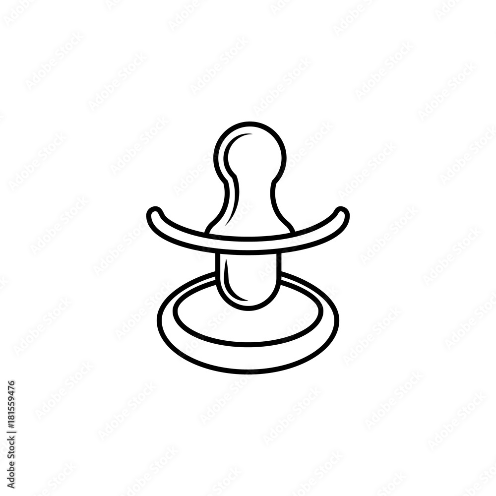 Pacifier thin line icon Pacifier thin line icon
