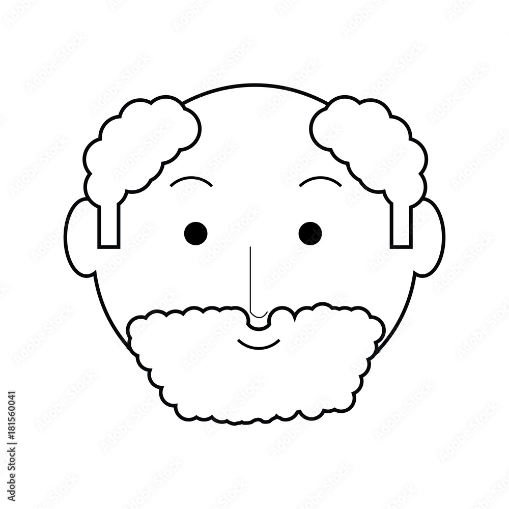 cartoon elderly man face icon over white background vector illustration cartoon elderly man face icon over white background vector illustration