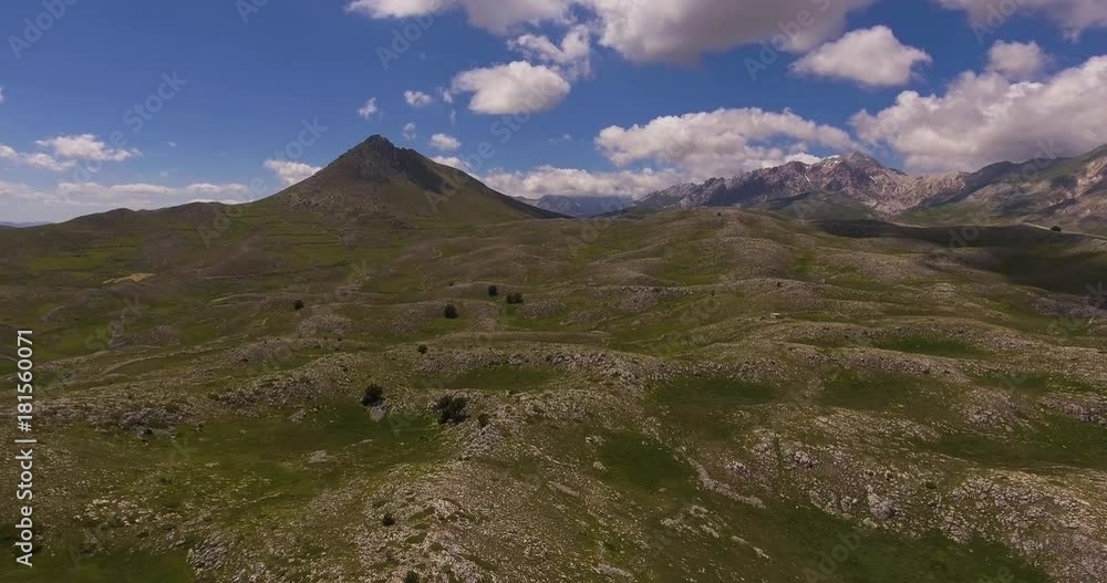Aerial, green mountains in summer in Italy, 4K Aerial, green mountains in summer in Italy, 4K