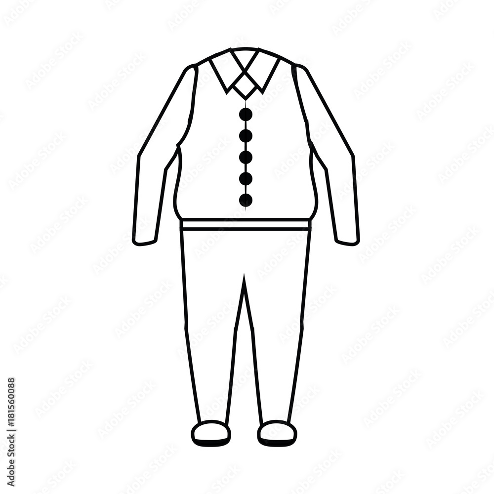 casual clothes for a senior man over white background vector illustration casual clothes for a senior man over white background vector illustration