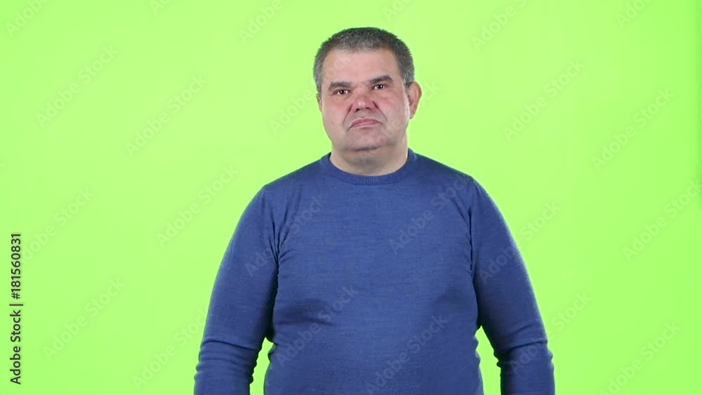 Man tells everyone to act quietly. Slow motion Man tells everyone to act quietly. Slow motion