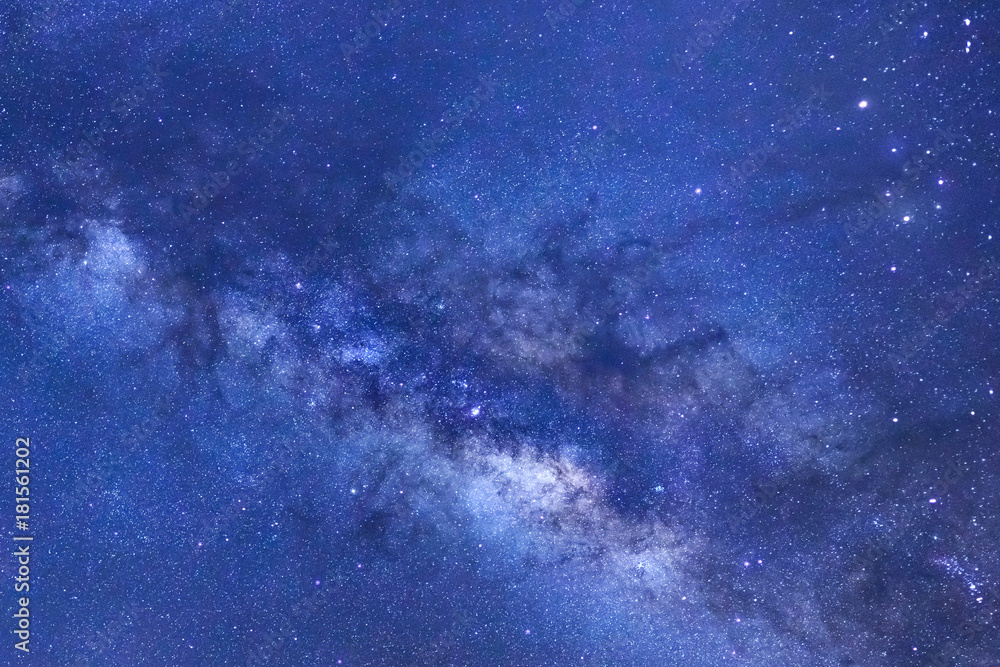 Naklejka premium Galaktyka Drogi Mlecznej z gwiazdami i kosmicznym pyłem we wszechświecie