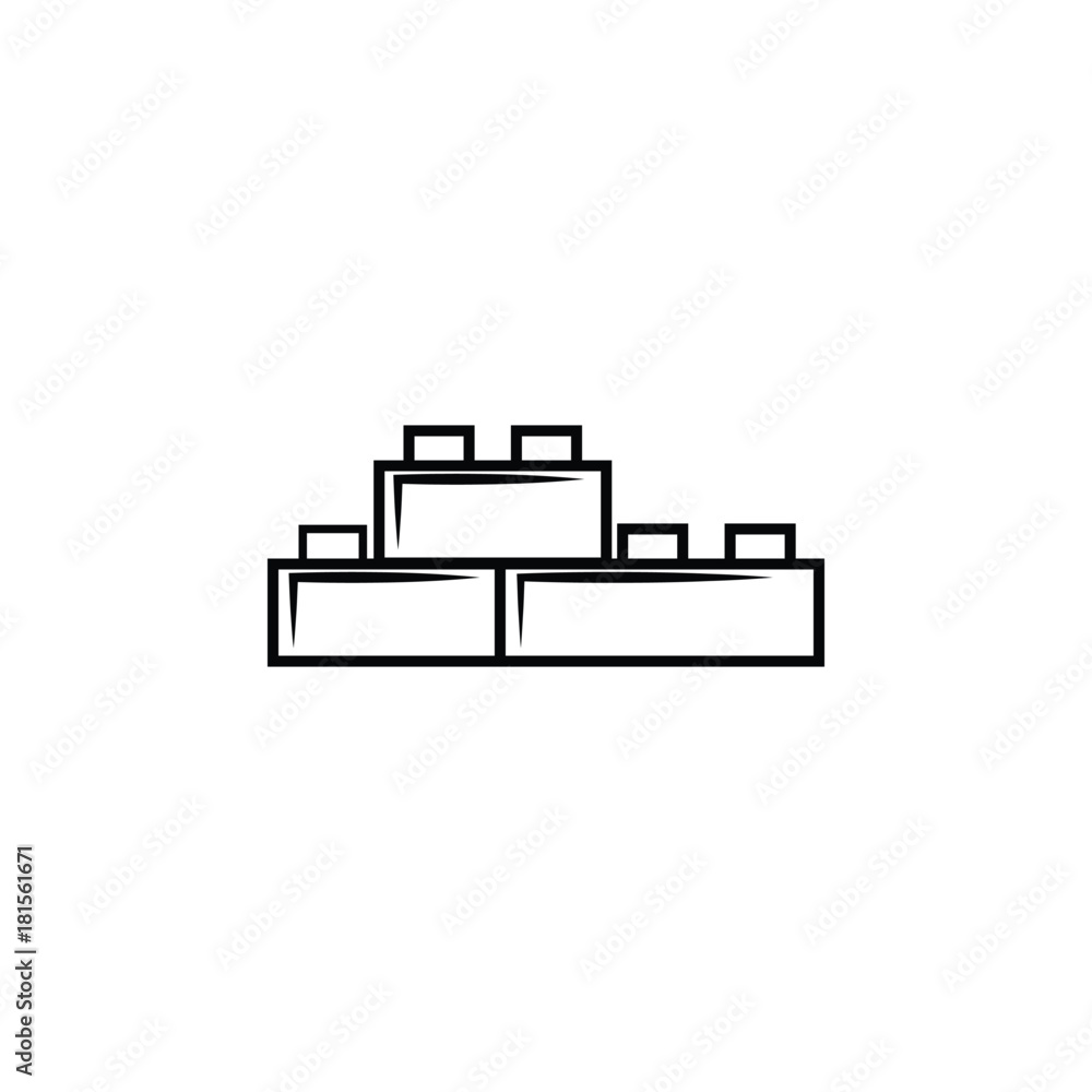 constructor bricks vector line icon constructor bricks vector line icon