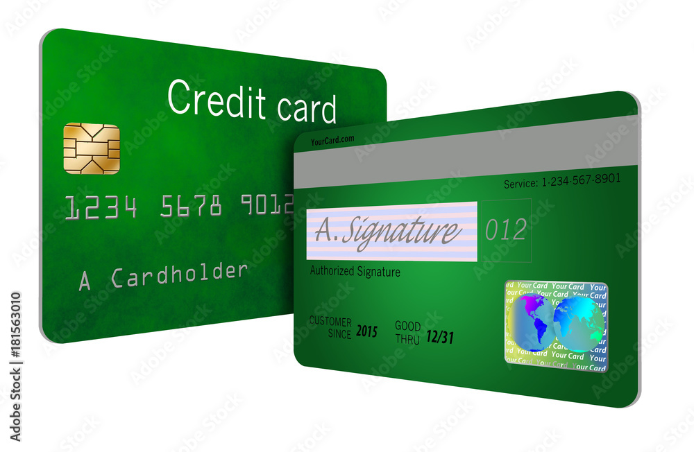 This is hologram on a credit card to provide extra security for the card owner. It is a 3-D illustration. This is hologram on a credit card to provide extra security for the card owner. It is a 3-D illustration.