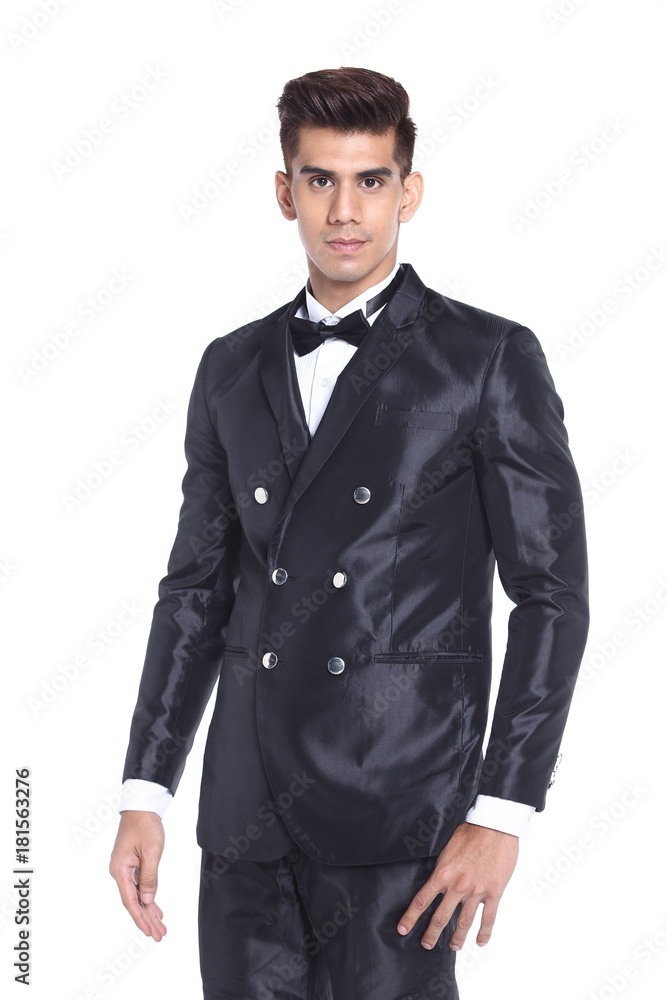 Figure, Business Man Stand in dark Blue Black Suit Figure, Business Man Stand in dark Blue Black Suit