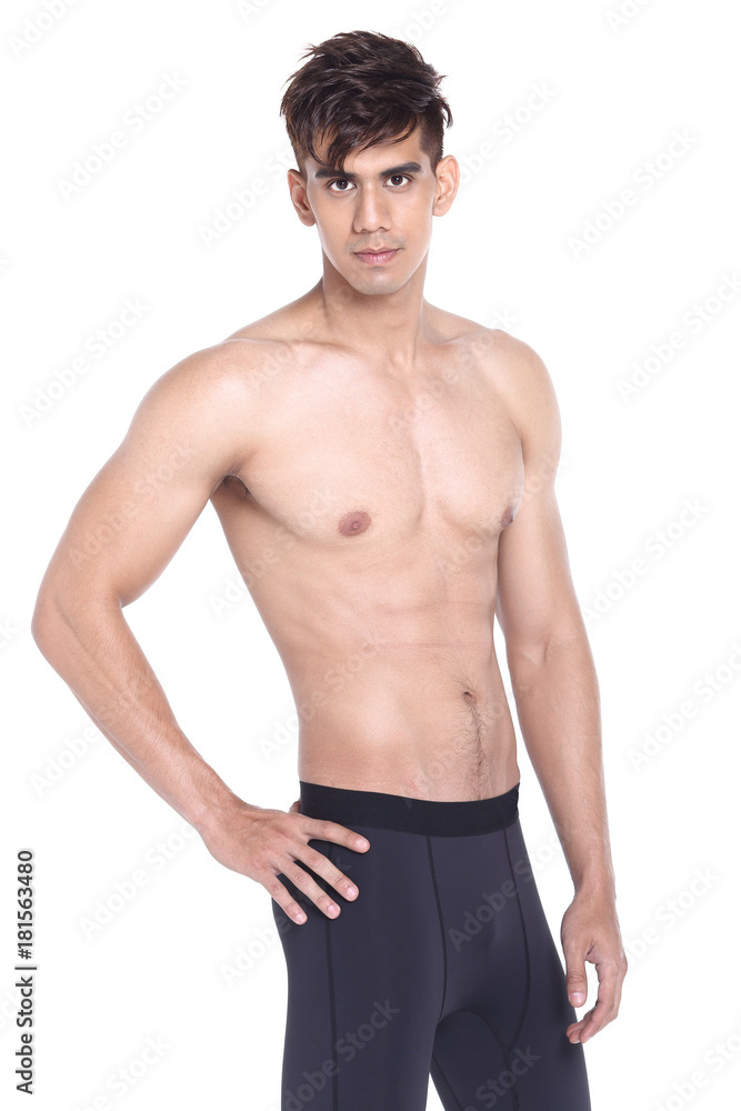 half body portrait of a young man wearing fitness sporty outfit half body portrait of a young man wearing fitness sporty outfit