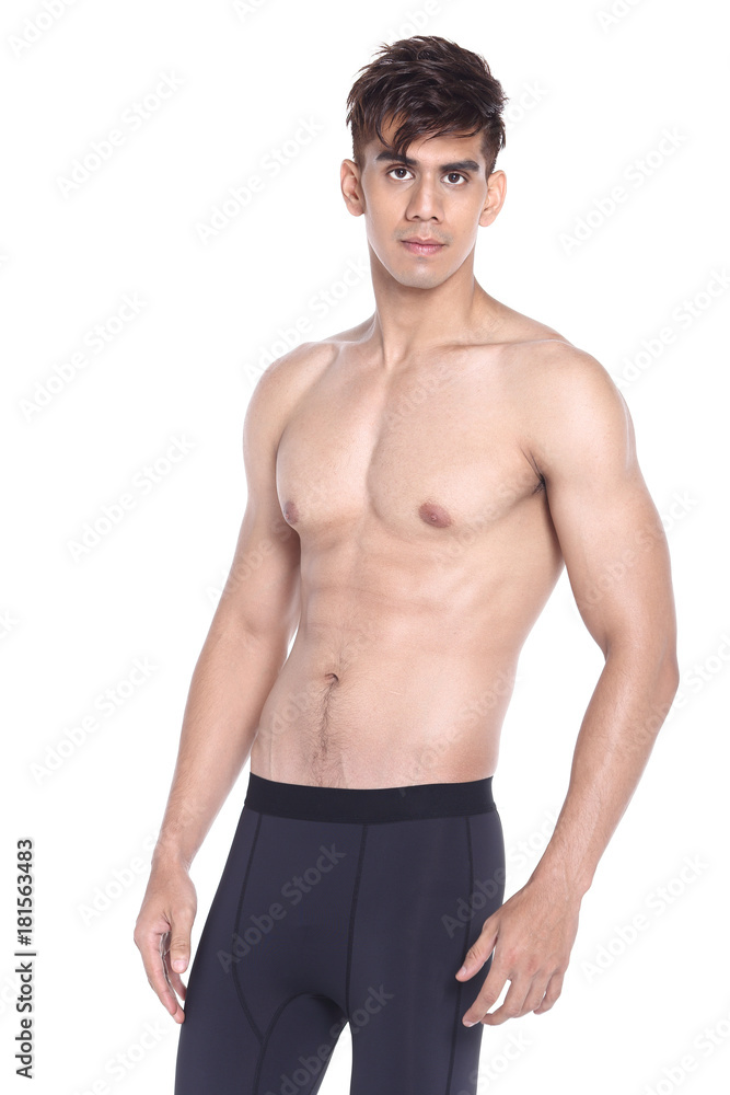 half body portrait of a young man wearing fitness sporty outfit half body portrait of a young man wearing fitness sporty outfit