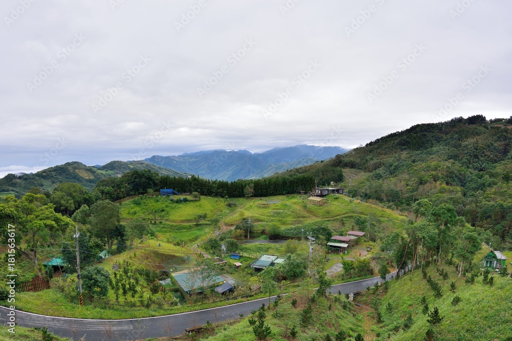 Fototapeta premium Mountains and clouds in the Hsinchu,Taiwan.