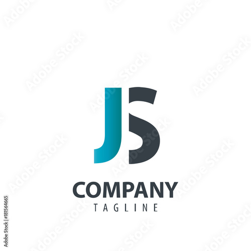 Initial Letter JS Design Logo