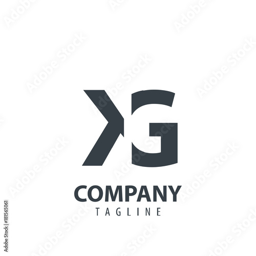 Initial Letter KG Design Logo