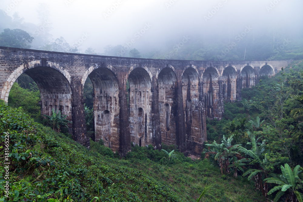 Railway Nine Arches Bridge Viaduct bridge, Ella, Sri Lanka