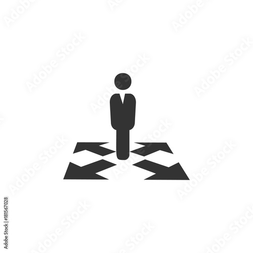 Business way Icon. Business, human resource sign. Looking for talent. Search man vector icon. Job search icon