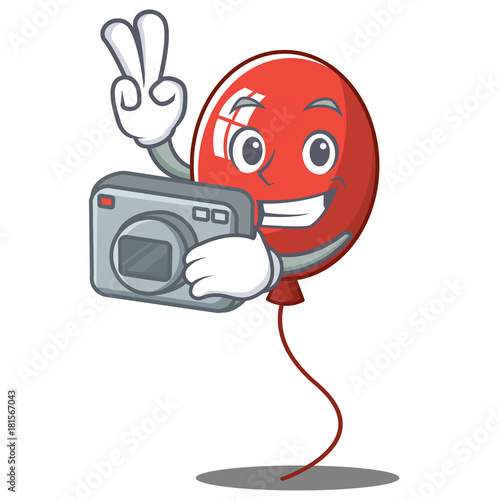 Photographer balloon character cartoon style