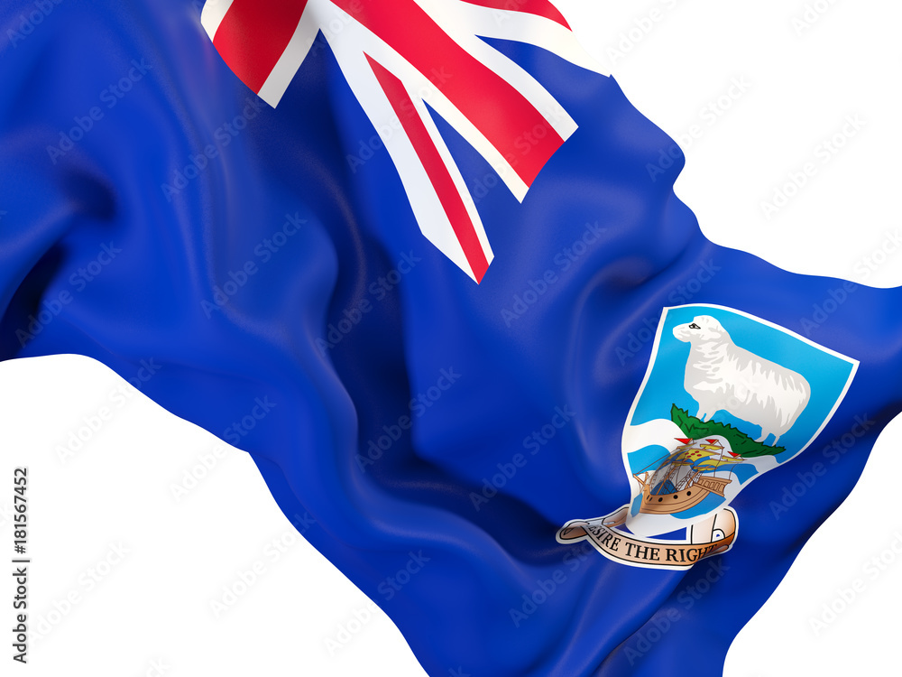 Fototapeta premium Waving flag of falkland islands