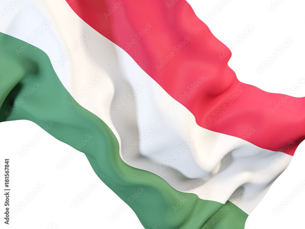 Waving flag of hungary