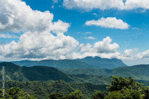 Aerial view landscape from the top of mountain