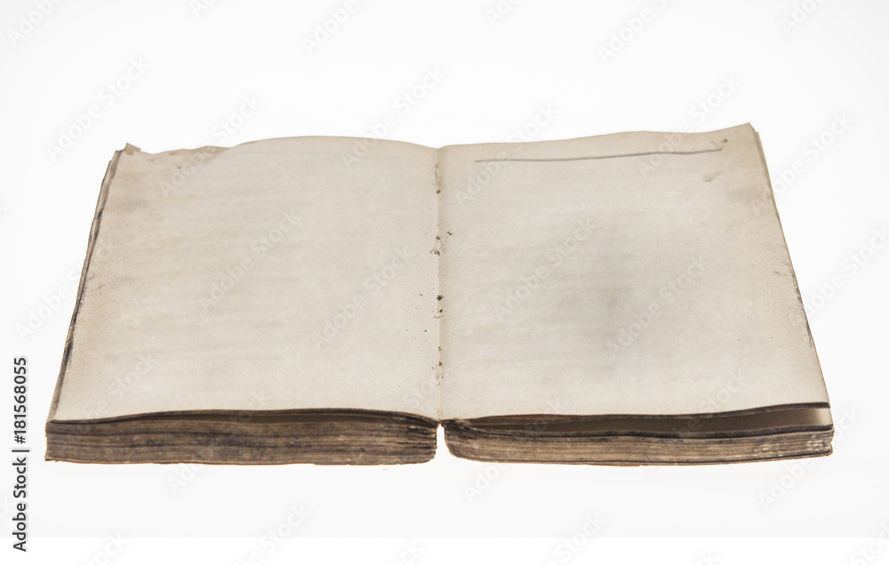 Old opened book with blank pages Old opened book with blank pages