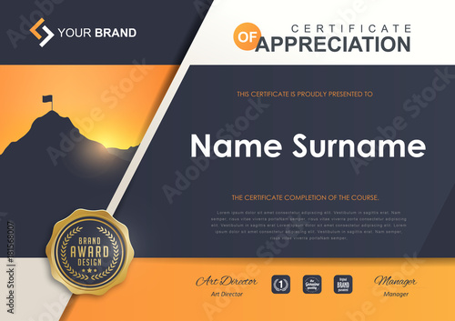 certificate template with luxury and modern pattern,diploma,Vector illustration 