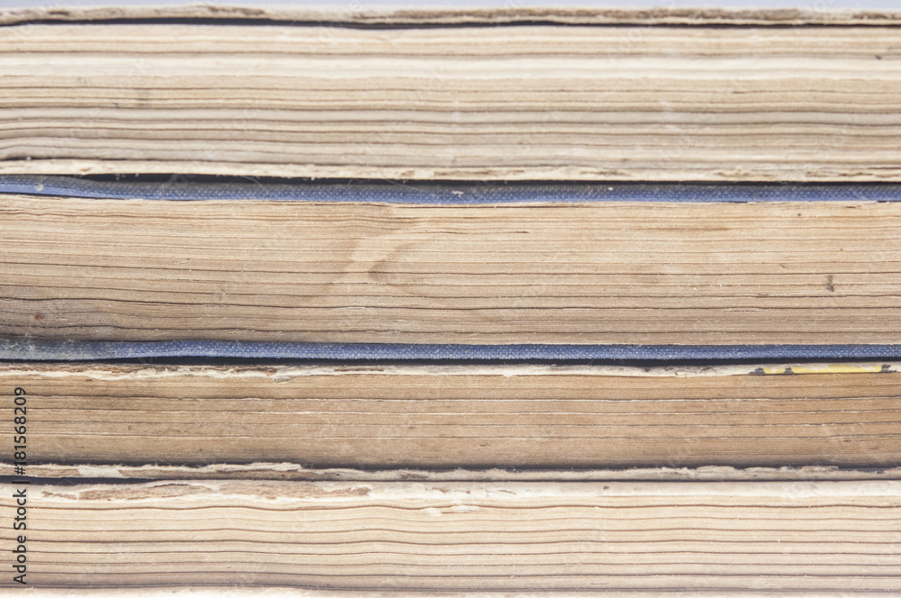 Stack of old books isolated on white background Stack of old books isolated on white background