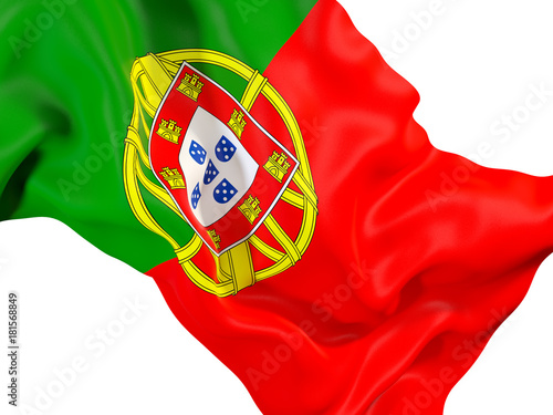 Obraz na plátně Waving flag of portugal
