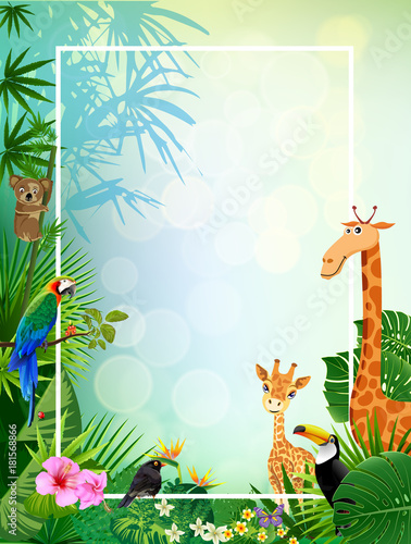 animal vectors summer backgrounds