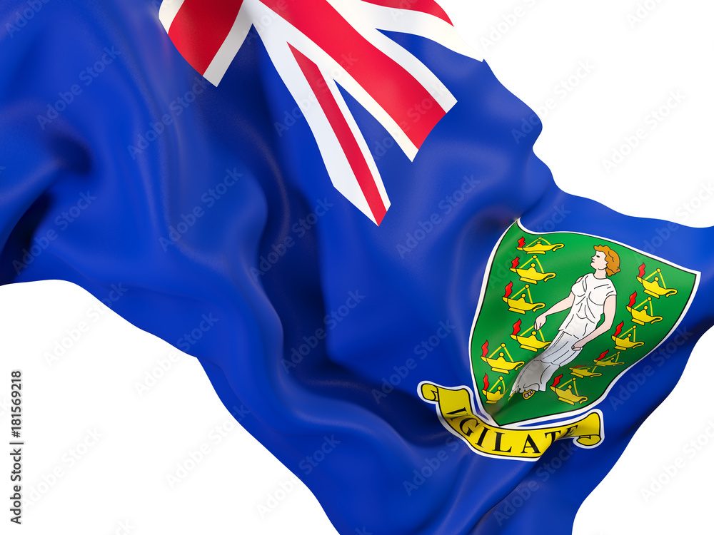 Fototapeta premium Waving flag of virgin islands british