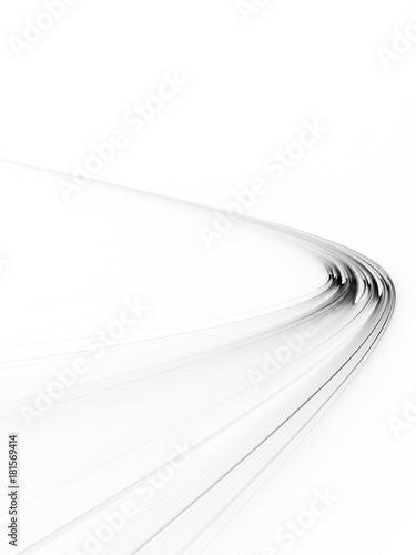 Abstract white background texture. Dynamic curves ands blurs pattern. Detailed fractal graphics. Science and technology concept.