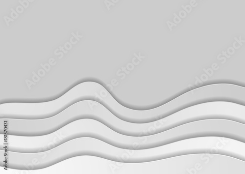 Grey corporate waves abstract modern background