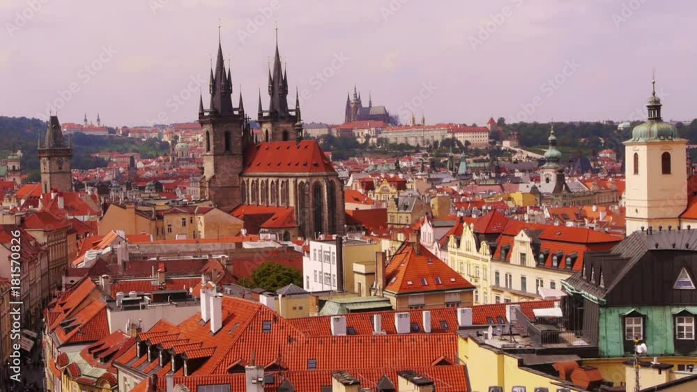 Over the roofs of Prague - Church of Our Lady before Týn Over the roofs of Prague - Church of Our Lady before Týn