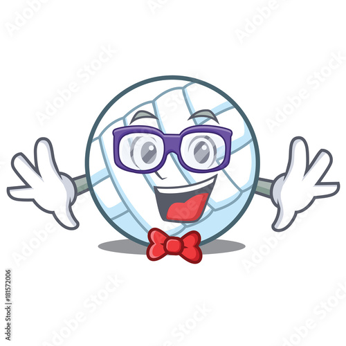 Geek volley ball character cartoon