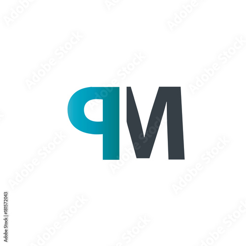 Initial Letter PM Design Logo
