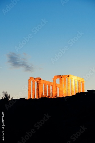 Temple of Poseidon dusk