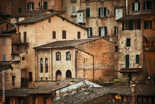 Old building background Siena Italy