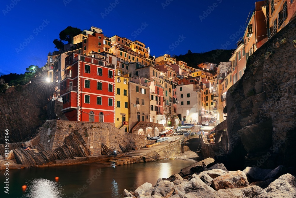 Riomaggiore waterfront night