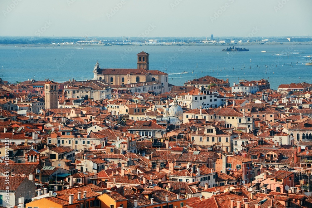 Venice skyline viewed from above