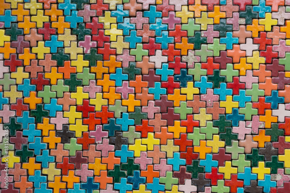 colourful tile background wall