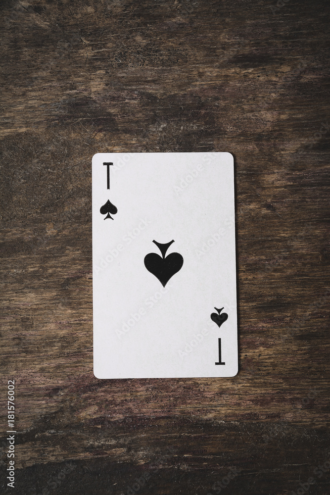 Ace of spades playing card