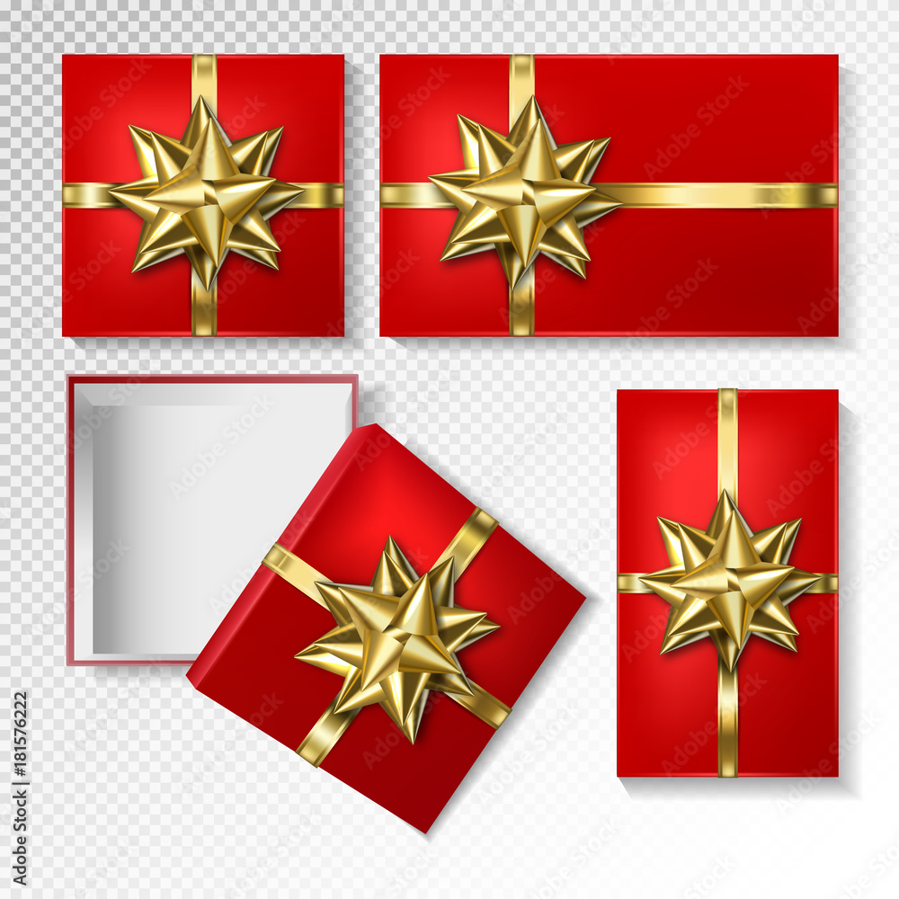 Vector gift wrapping collection. Top view