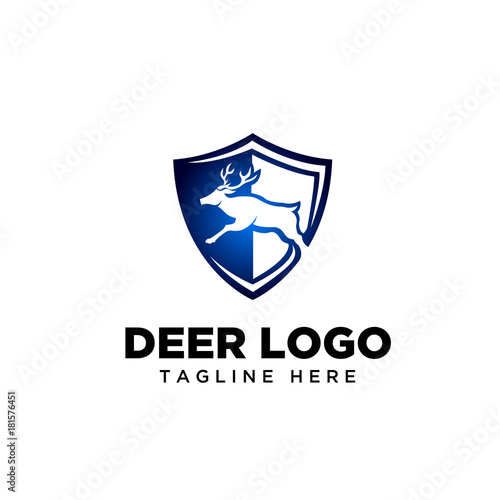 Free Download Shield Jump deer logo - GFXLoad